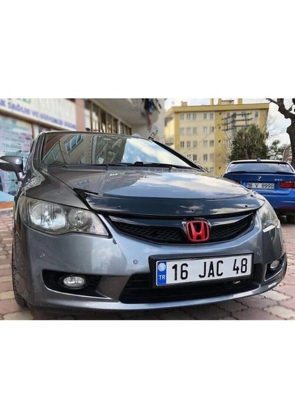 Honda Civic Fd6 2006-2012 Ön Kaput Koruyucu Rüzgarlığı Piano Black 3.2 mm Kalın Plastik fırsatları