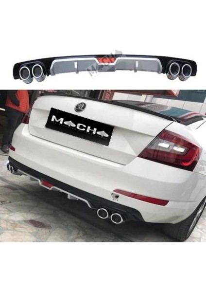 Skoda Octavia Üniversal Arka Tampon Difüzör Çift Egzoz Çıkışlı