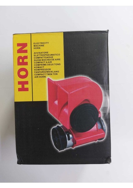 Ferrari Korna Kırmızı 12V Komprosörlü 2 Tonlu F1 Korna