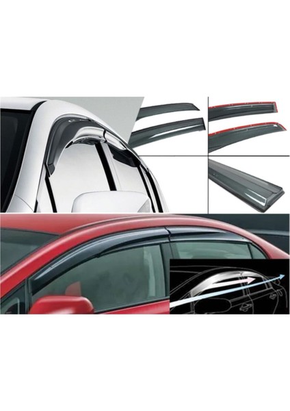 Fiat Linea Sport Style Mügen Cam Rüzgarlığı 4 Parça 2008 Üzeri.