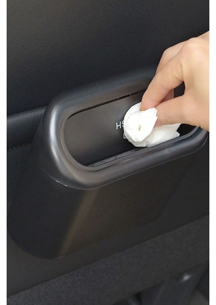 Araba Çöp Kutusu Siyah Portatif Araç Içi Taşınabilir Kapaklı Organizer Çöp Kovası modelleri