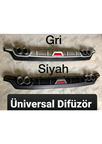 Fiat Albea Difüzör Siyah Universal Plastik 4 Çıkış Egzoz Görünümlü - Siyah Renk fiyatları