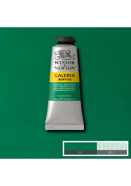 Galeria Akrilik Boya 60ML Permanent Green Middle 484