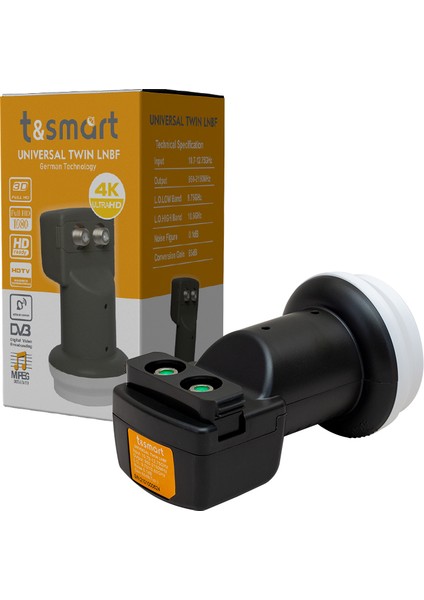 0.1db Ultra Hd 4K Unıversal Twin Çift Çıkışlı Lnb (4741)