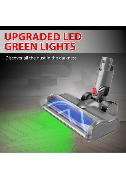 Dyson V6 DC58 DC59 DC62 DC72 Elektrikli Süpürgeler Için Direct Drive Fırça Başlığı Zemin Temizleyici Için LED Toz Işıkları ile (Yurt Dışından) modelleri
