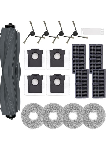 Dreame X40 ULTRA,L40 Ultra Elektrikli Süpürge Aksesuarları Seti, Ana Yan Fırça Hepa Filtre Paspas Bezi Toz Torbaları (Yurt Dışından)