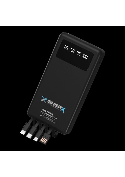 Enerx Powerbank 20000 Mah 2.1 Amper Dahili Kablolu ENR-P20DC Beyaz indirimleri