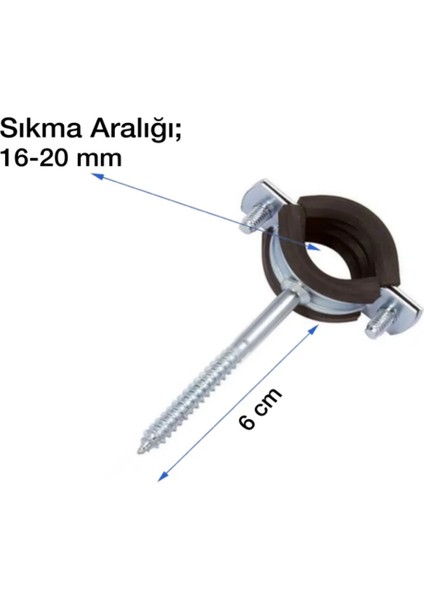 3/8'' Trifonlu Kelepçe Vida (10 Adet)