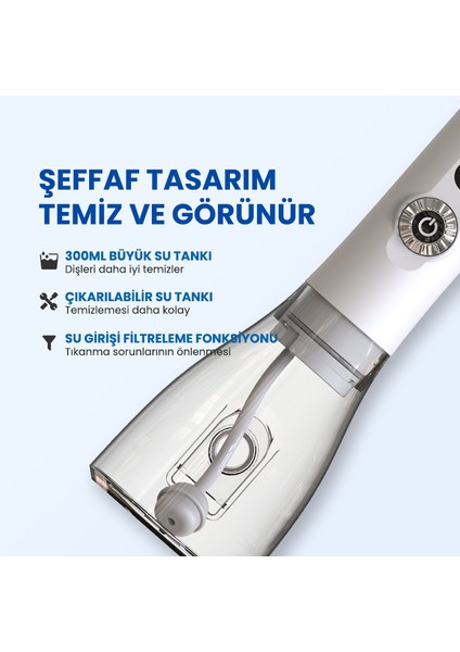 Ağız Duş Seti Taşınabilir Şarj Edilebilir