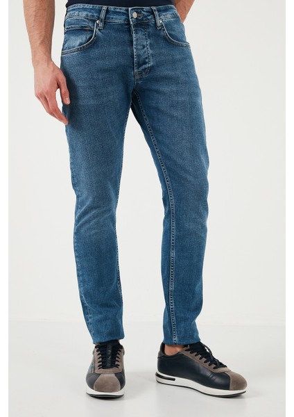 Slim Fit Normal Bel Dar Paça Jeans Erkek Kot Pantolon 1124S61NAPOLI fırsatları