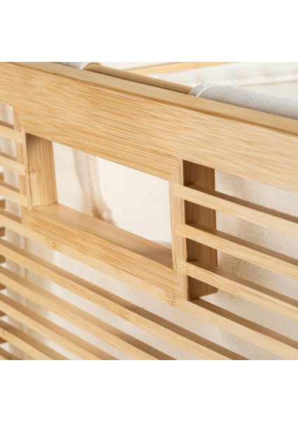 Dalı Bambu Çamaşır Sepeti 37X33X60 cm Natural fırsatları