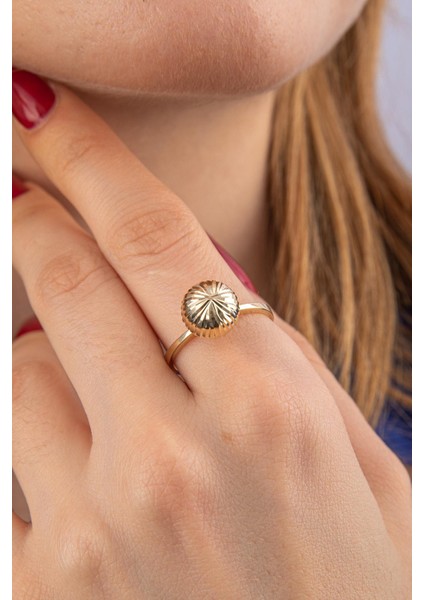 14 Ayar Altın Işıltılı Topcuk Yüzük 2 fiyatları