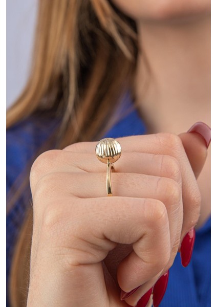 14 Ayar Altın Işıltılı Topcuk Yüzük 2 fırsatları