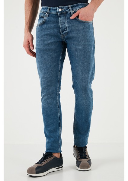 Slim Fit Normal Bel Dar Paça Jeans Erkek Kot Pantolon 1124S61NAPOLI indirimleri