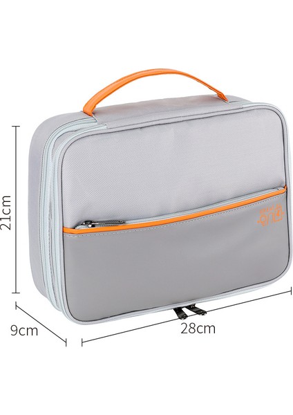 Üç Katlı Dijital Aksesuar Saklama Çantası Polyester + Pu Deri Veri Kablosu Power Bank Çanta-Gri (Yurt Dışından) fiyatları