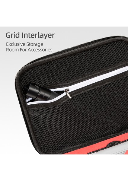 Taşınabilir Darbeye Dayanıklı Saklama Çantası Taşıma Çantası Çanta Zhiyun Pürüzsüz Q3 El ​​gimbal-Siyah/kırmızı Astar (Yurt Dışından) modelleri