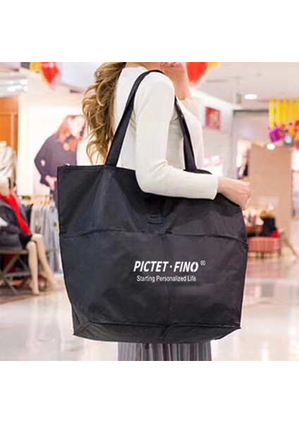 Pıctet.fıno RH68 Katlanabilir Alışveriş Çantası Çanta Büyük Kapasiteli Tote Çanta Kılıfı-Mavi (Yurt Dışından) fiyatları
