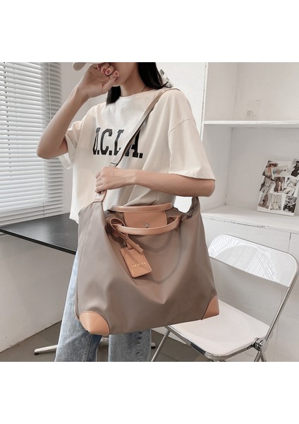 2399 Naylon Çanta Spor Seyahat Duffle Çanta Hafta Sonu Gecelik Çanta Tote Omuz Çantası-Gri (Yurt Dışından) fırsatları