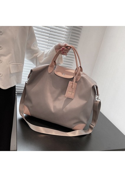 2399 Naylon Çanta Spor Seyahat Duffle Çanta Hafta Sonu Gecelik Çanta Tote Omuz Çantası-Gri (Yurt Dışından) indirimleri