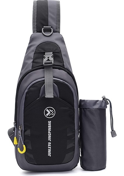 Erkek Kadın Göğüs Crossbody Çanta Sling Sırt Çantası Seyahat Spor Salonu Sırt Çantası Omuz Çantası-Siyah (Yurt Dışından) fiyatları