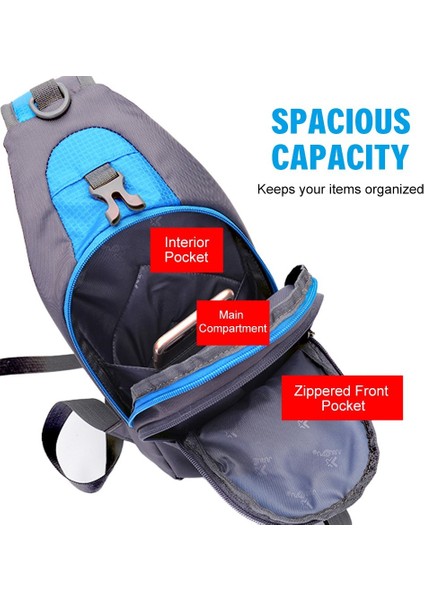 Erkek Kadın Göğüs Crossbody Çanta Sling Sırt Çantası Seyahat Spor Salonu Sırt Çantası Omuz Çantası-Siyah (Yurt Dışından) modelleri