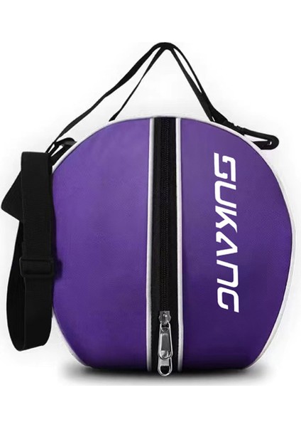 Dayanıklı Polyester Elyaf Basketbol Çantası 30CM Ayarlanabilir Omuz Askılı Spor Antrenman Sırt Çantası-Mor (Yurt Dışından)