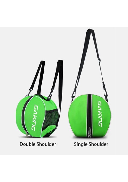 Dayanıklı Polyester Elyaf Basketbol Çantası 30CM Ayarlanabilir Omuz Askılı Spor Antrenman Sırt Çantası-Açık Yeşil (Yurt Dışından) indirimleri