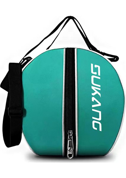 Dayanıklı Polyester Elyaf Basketbol Çantası 30CM Ayarlanabilir Omuz Askılı Spor Antrenman Sırt Çantası-Göl Yeşili (Yurt Dışından)