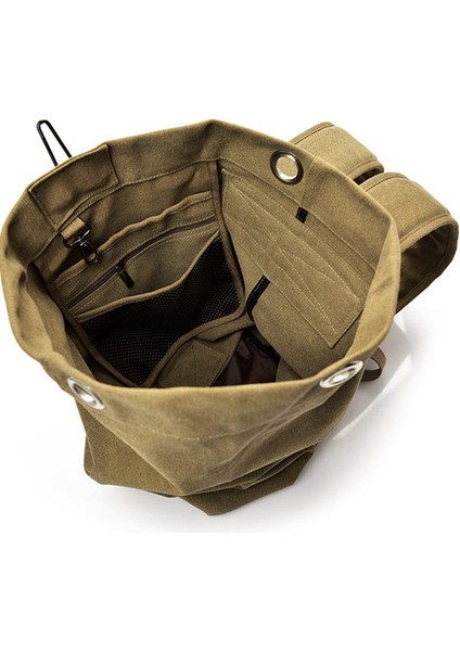 Şık Erkek Kanvas Sırt Çantası Büyük Kapasiteli Açık Hava Seyahat Sırt Çantası, Yükseltilmiş Versiyon Boyutu S-Ordu Yeşili (Yurt Dışından) fiyatları