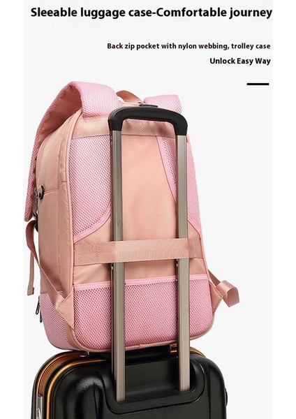 Tenis Badminton Spor Çantası Raket Saklama Ayakkabı Bölmeli Naylon Sırt Çantası, 31X19X46CM-PEMBE (Yurt Dışından) modelleri