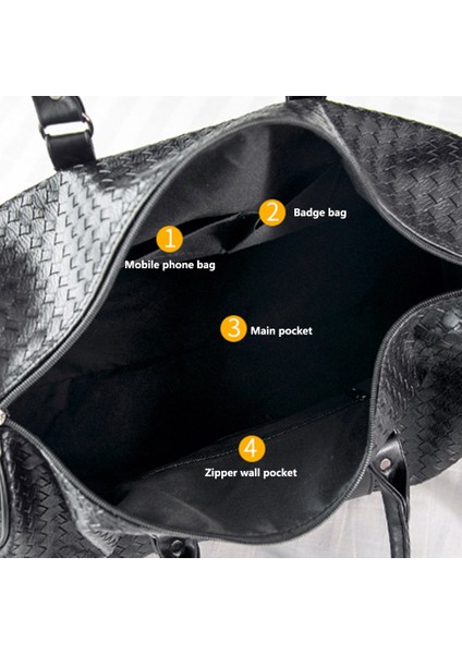 45X21X24CM Su Geçirmez Spor Çantası Pu Deri Duffle Çanta Hafta Sonu Gecelik Crossbody Çanta Çanta (Yurt Dışından) fırsatları