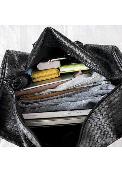 45X21X24CM Su Geçirmez Spor Çantası Pu Deri Duffle Çanta Hafta Sonu Gecelik Crossbody Çanta Çanta (Yurt Dışından) indirimleri