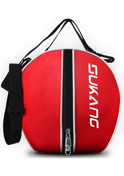 Dayanıklı Polyester Elyaf Basketbol Çantası 30CM Ayarlanabilir Omuz Askılı Spor Antrenman Sırt Çantası-Kırmızı (Yurt Dışından)