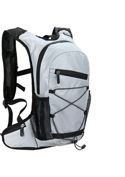 2l Çok Fonksiyonlu Açık Hava Bisiklet Yürüyüş Dağcılık Çantası Yansıtıcı Sırt Çantası-Gri (Yurt Dışından)