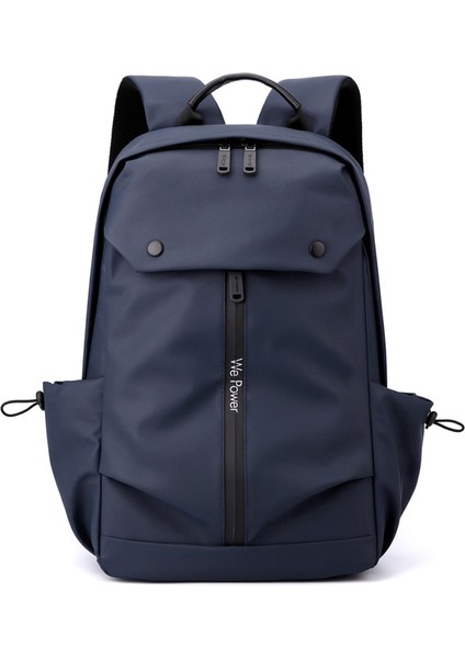 Wepower 1261 Seyahat Sırt Çantası Su Geçirmez Harici USB Portlu Naylon Omuz Çantası, 43X13X29CM-KOYU Mavi (Yurt Dışından)