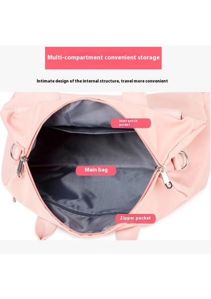 Oxford Kumaş Spor Çanta 49X22X35CM Spor Çantası Spor Çantası Hafta Sonu Gecelik Omuz Crossbody Çanta-Siyah (Yurt Dışından) fırsatları