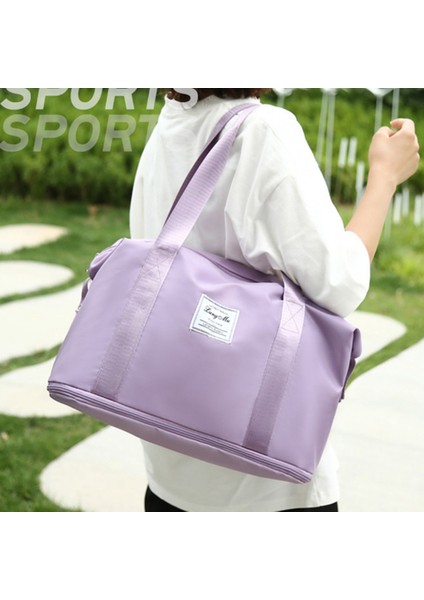 Oxford Kumaş Duffle Çanta Hafta Sonu Gecelik Omuz Çantası Spor Salonu El Çantası-Siyah (Yurt Dışından) fiyatları