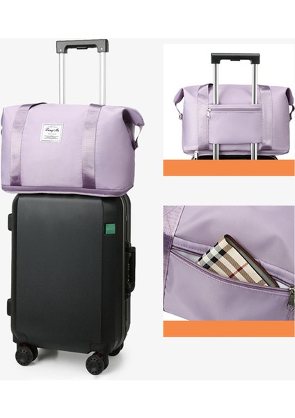 Oxford Kumaş Duffle Çanta Hafta Sonu Gecelik Omuz Çantası Spor Salonu El Çantası-Siyah (Yurt Dışından) fırsatları