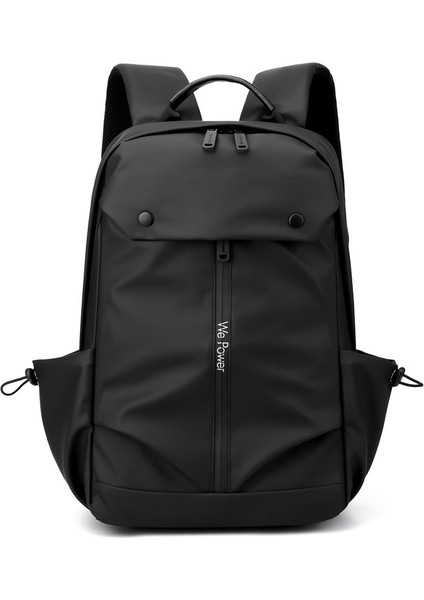 Wepower 1261 Seyahat Sırt Çantası Su Geçirmez Harici USB Portlu Naylon Omuz Çantası, 43X13X29CM-SIYAH (Yurt Dışından)