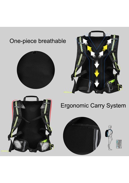 YS-040A 16L Bisiklet Sırt Çantası Açık Tırmanma Yürüyüş Spor Çantası Naylon Rahat Seyahat Çantası Erkekler Kadınlar Için-Sarı (Yurt Dışından) fırsatları