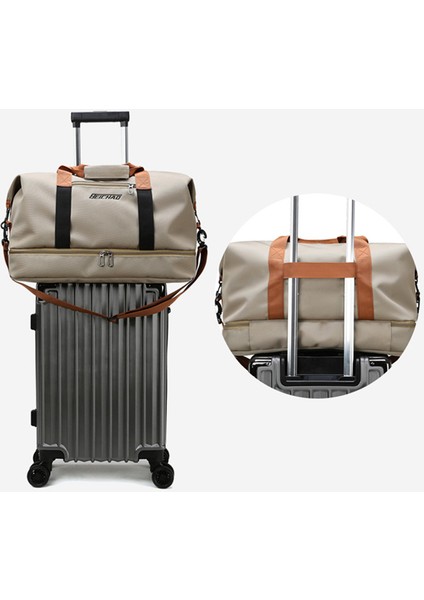 BED-810 Günlük Oxford Kumaş Spor Çantası Seyahat Hafta Sonu Çanta Crossbody Omuz Çantası-Mor (Yurt Dışından) fırsatları