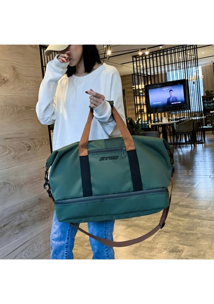 BED-810 Günlük Oxford Kumaş Spor Çantası Seyahat Hafta Sonu Çanta Crossbody Omuz Çantası-Yeşil (Yurt Dışından) fırsatları