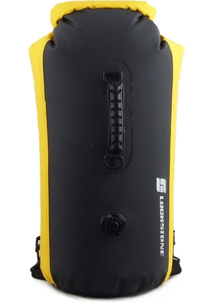 Luckstone FSD3003003 60L Hava Çıkışlı Su Geçirmez Kuru Çanta Kuru Islak Ayırma Açık Hava Yüzme Depolama Katlanabilir Çanta-Sarı/siyah (Yurt Dışından)