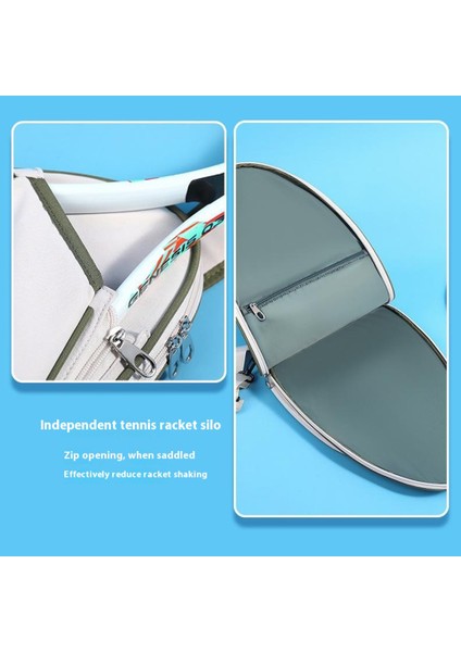5618 28X7X47CM Tenis Çantası Badminton Raketi Sling Sırt Çantası Erkek Crossbody Çanta, Kadın-Siyah Izgara (Yurt Dışından) modelleri