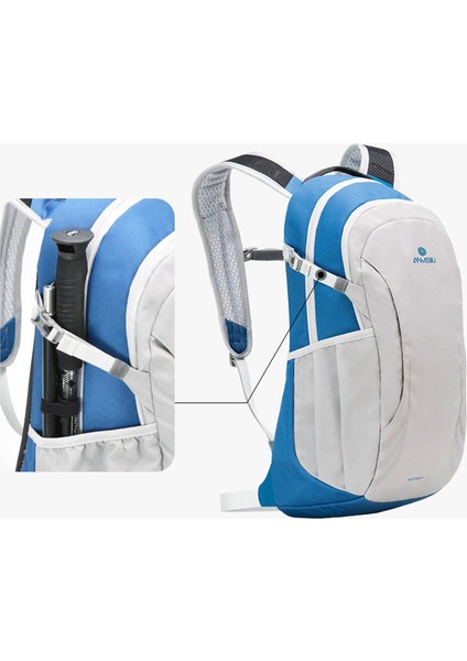Anmeılu 1062 16L Naylon+Polyester Sırt Çantası Yürüyüş Bisiklete Binme Büyük Omuz Çantası-Açık Gri+Mavi (Yurt Dışından) fırsatları