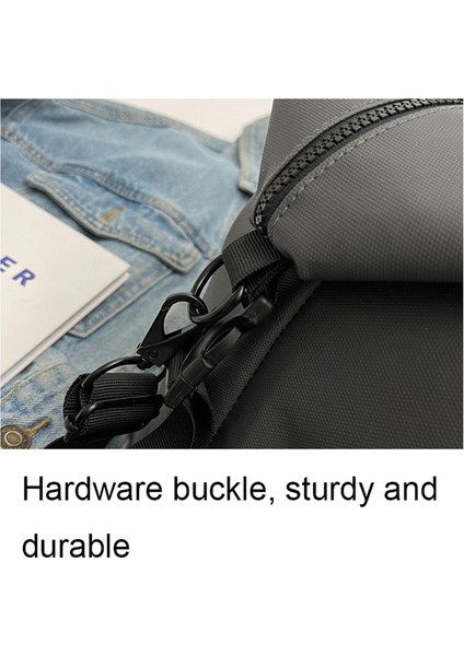 NJ-3001 Su Geçirmez Oxford Kumaş Spor Tote Çanta Seyahat Hafta Sonu Çanta Crossbody Omuz Çantası-Siyah (Yurt Dışından) indirimleri