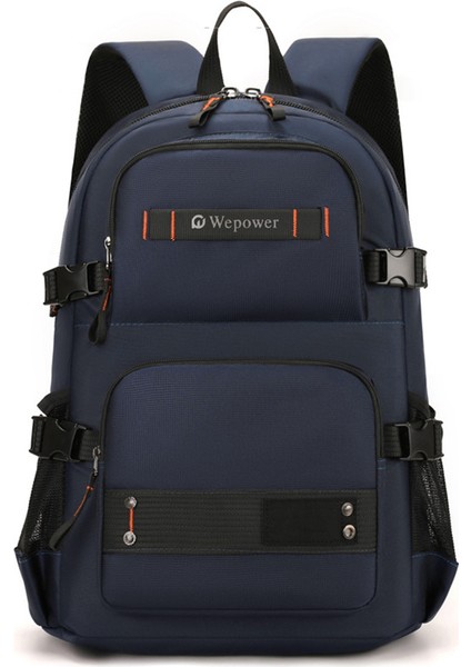 Wepower 8110 Büyük Kapasiteli Naylon Iş Rahat Sırt Çantası Açık Seyahat Çift Omuz Çantası-Koyu Mavi (Yurt Dışından)