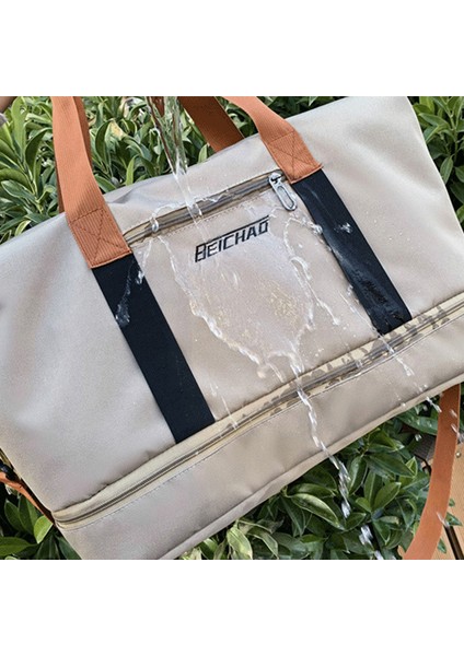 BED-810 Günlük Oxford Kumaş Spor Çantası Seyahat Hafta Sonu Çanta Crossbody Omuz Çantası-Gri (Yurt Dışından) modelleri