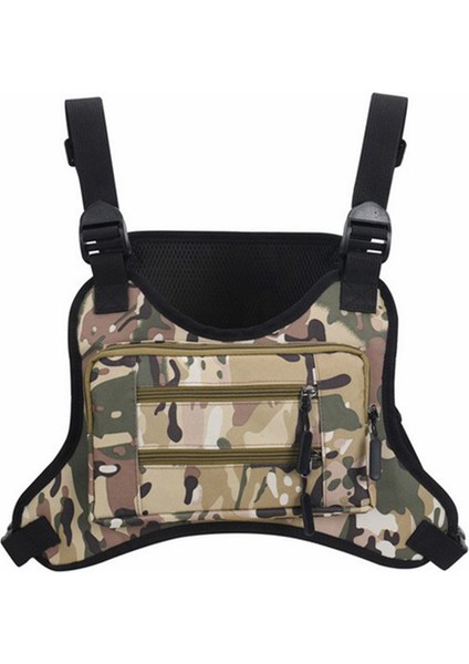 Outdoor Erkekler Taktik Yelek Çantası Suya Dayanıklı Polyester Çok Cepli Göğüs Çantası-Orman Yeşili (Yurt Dışından) indirimleri