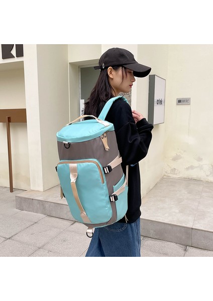Su Geçirmez Naylon Oxford Kumaş Sırt Çantası Açık Seyahat Bagaj Holdall Omuz Çantası-Haze Mavi (Yurt Dışından) fırsatları